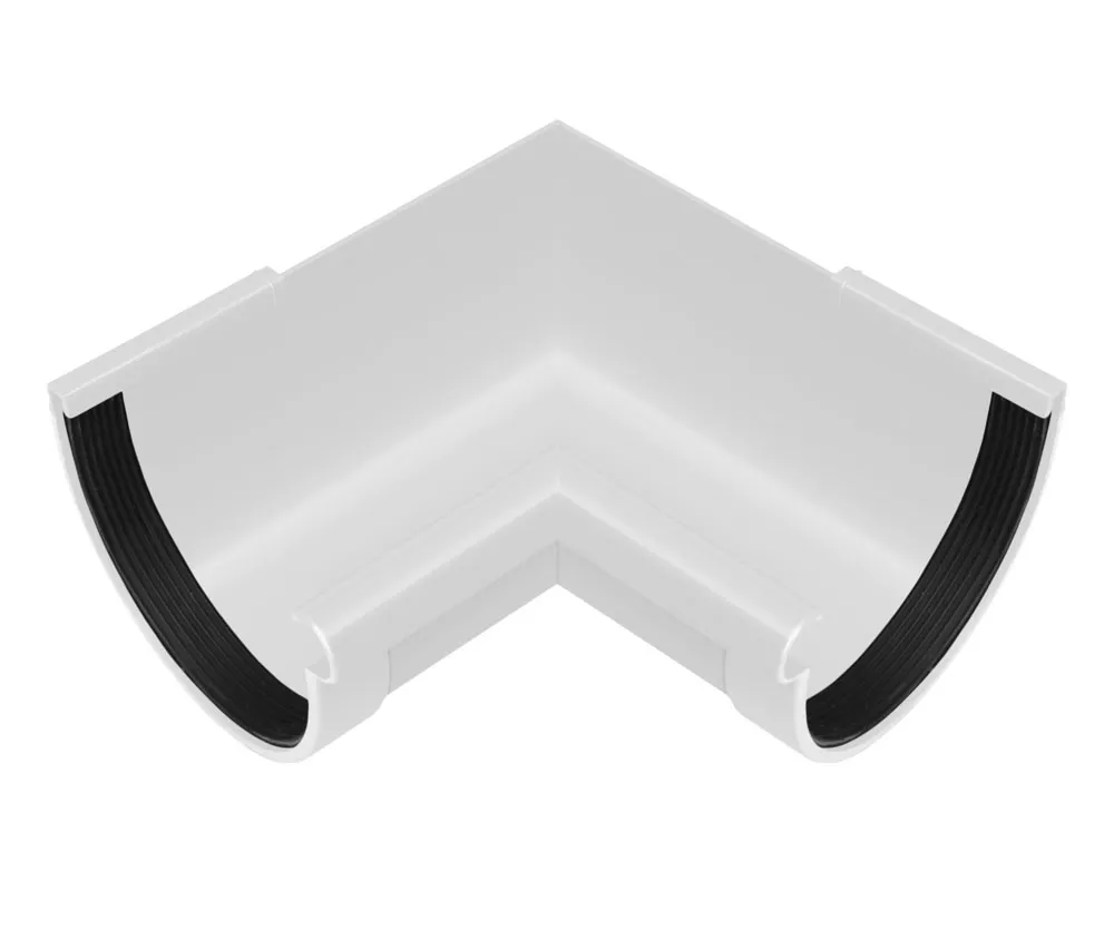 RW Кут ринви внутрішній 90° d130 мм БІЛИЙ